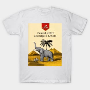 COTE D' OR Belgian Chocolate Elephant and Pyramid Vintage Advertising T-Shirt